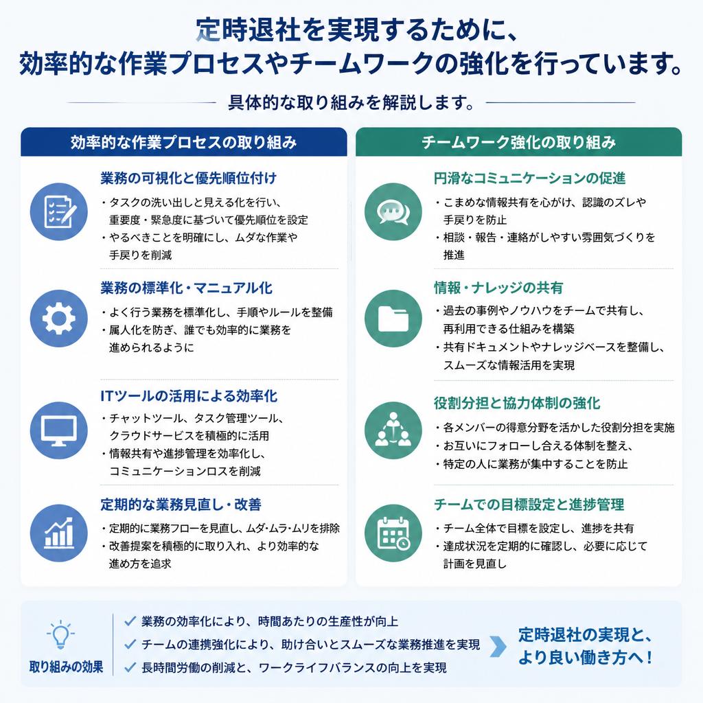 定時退社を可能にする仕事の工夫